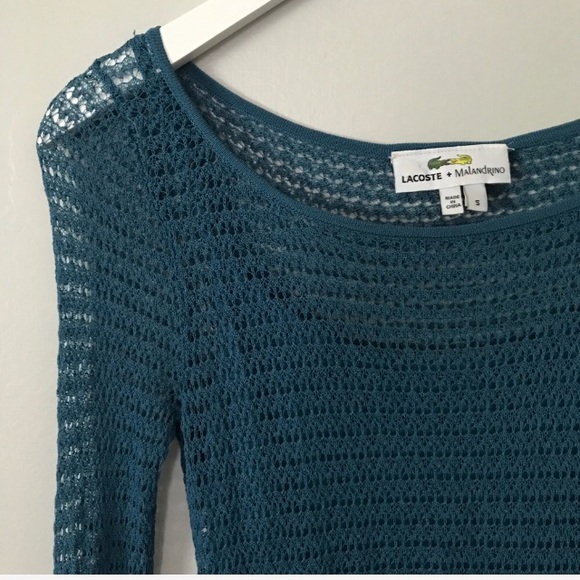 Lacoste Layered Tank Sweater, Turquoise Blue-Green - Picture 7 of 7
